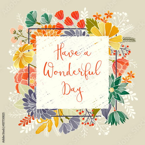 Floral greeting card