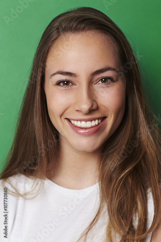 Young beautiful woman with confident smile