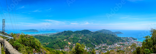 Panorama viewpoint of Phuket city, Phuket province Thailand.