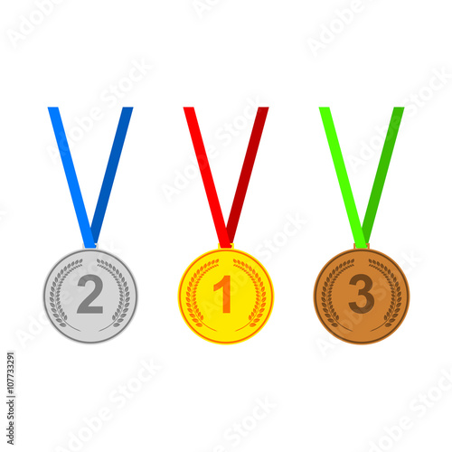 Medal icons set