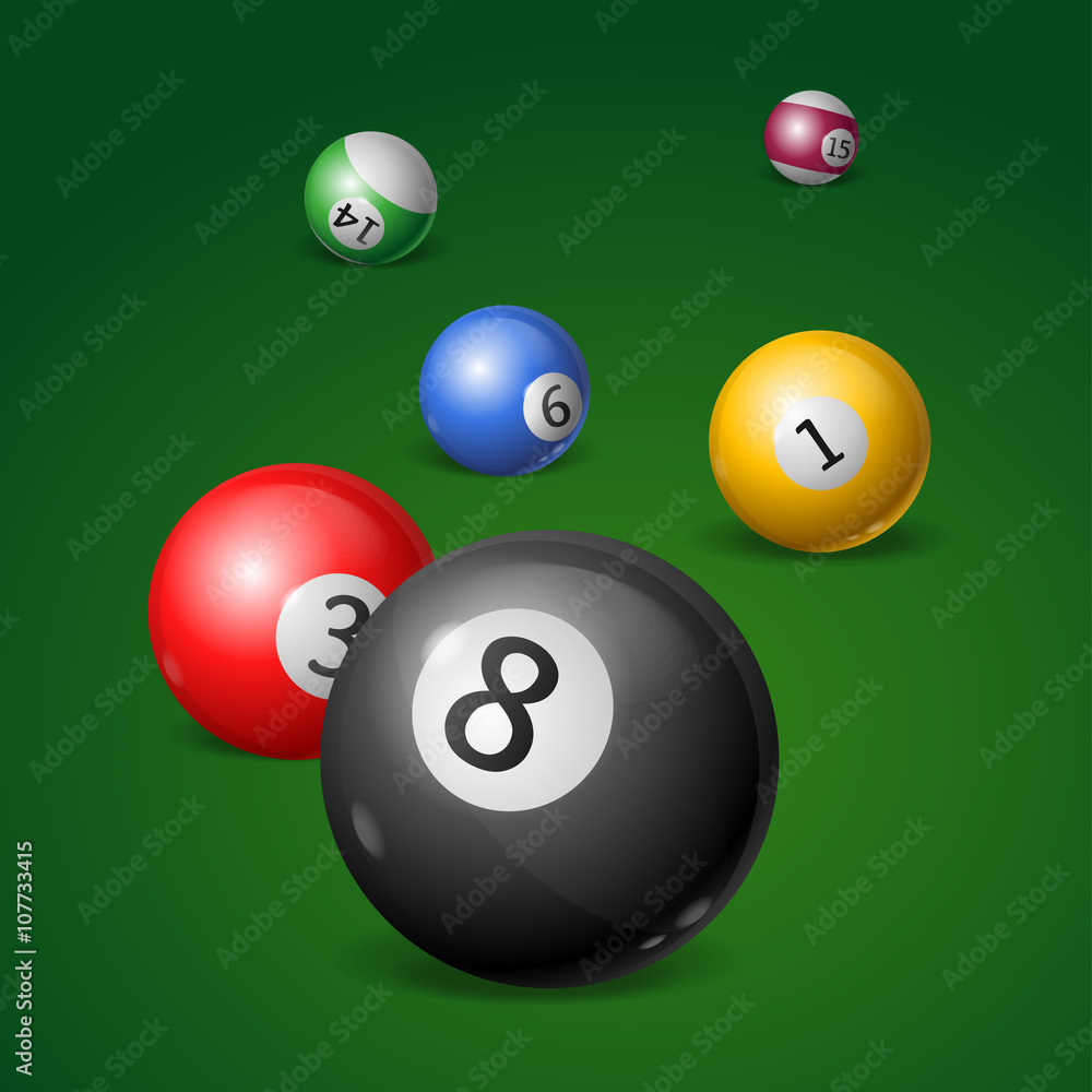 Billiard Balls. Vector