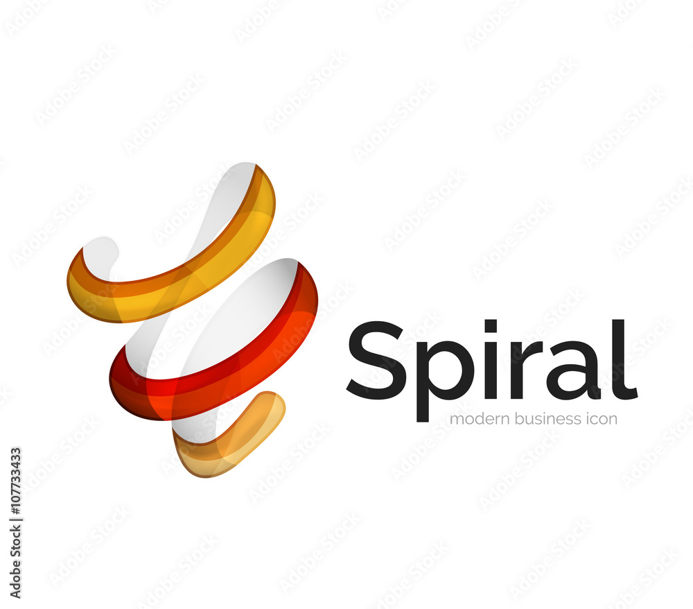 Modern vector ribbon logo