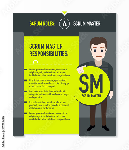 Scrum roles - Scrum master responsibilities template in scrum development process