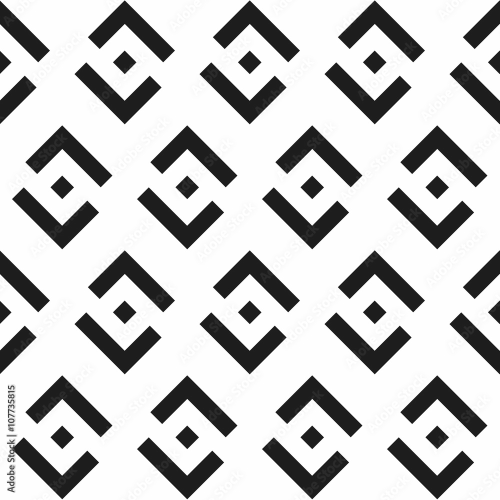 Vector modern seamless geometry pattern squares, black and white abstract geometric background