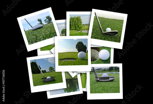golf photos in a random composition