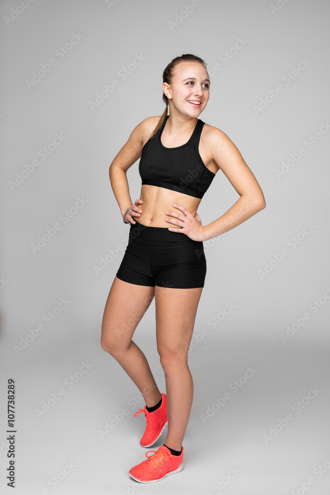 Young caucasian track and field athlete portraits at studio Young caucasian track and field athlete portraits at studio
