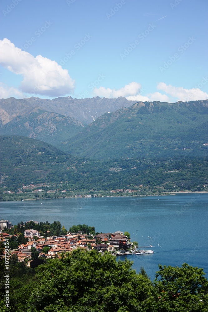 View to Baveno at Lake Maggiore, Piedmont Italy