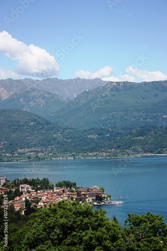 View to Baveno at Lake Maggiore, Piedmont Italy