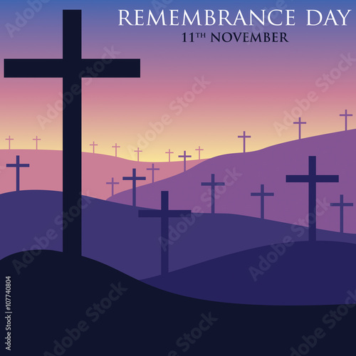 Remembrance Day card in vector format.