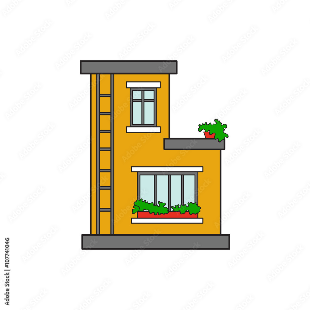 Illustration house letter alphabet Illustration house letter alphabet