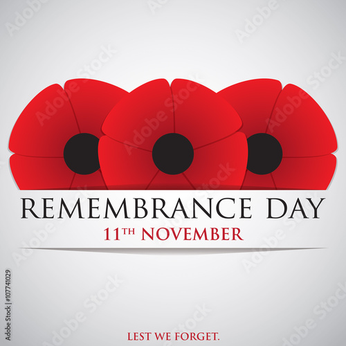 Remembrance Day card in vector format.