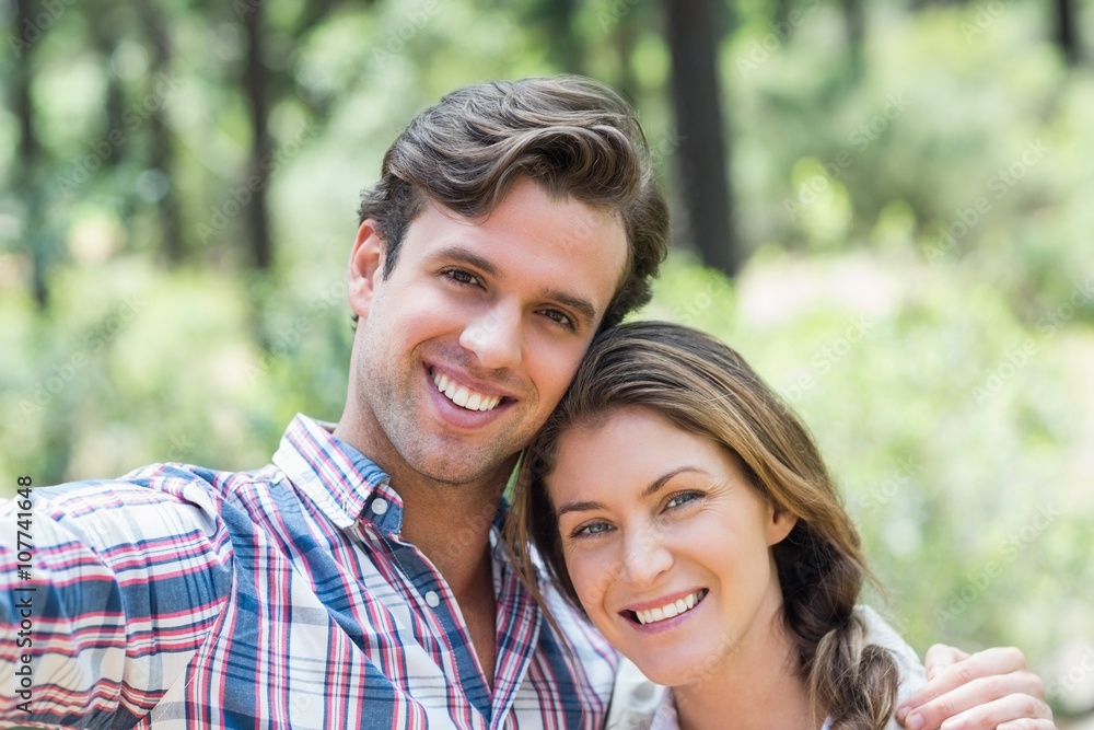 Portrait of smiling young couple