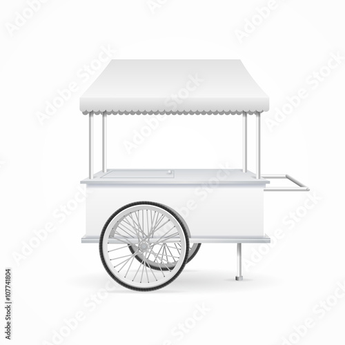 Market Cart Template. Vector