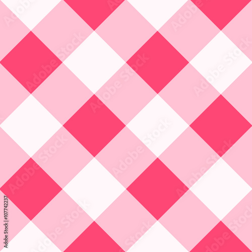 Pink White Diamond Chessboard Background Vector Illustration