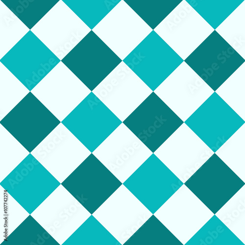 Limpet Shell Green White Diamond Chessboard Background Vector Illustration