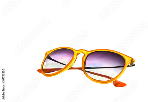 Orange Sunglasses isolated on white background