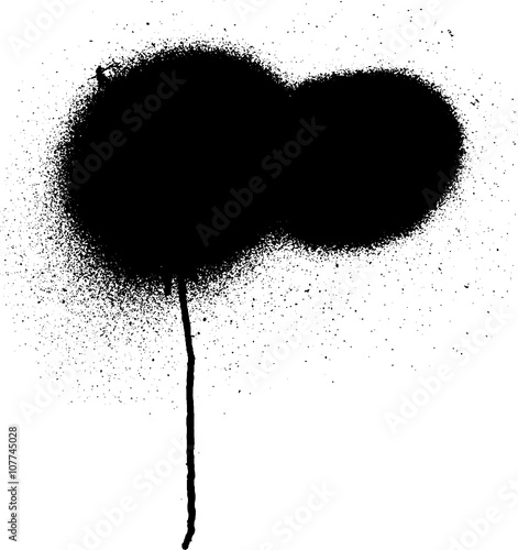 Black graffiti aerosol spray paint for your design