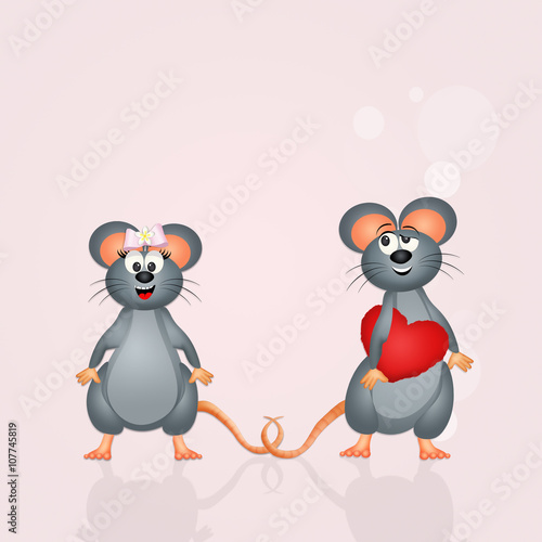 mice in love