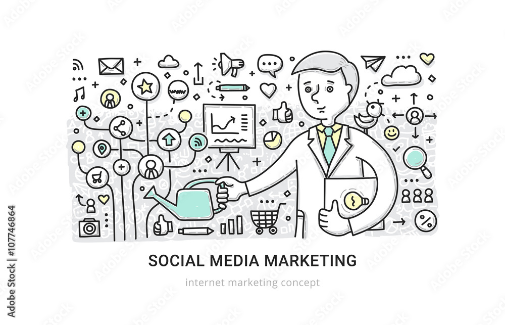 Social Media Marketing Concept
