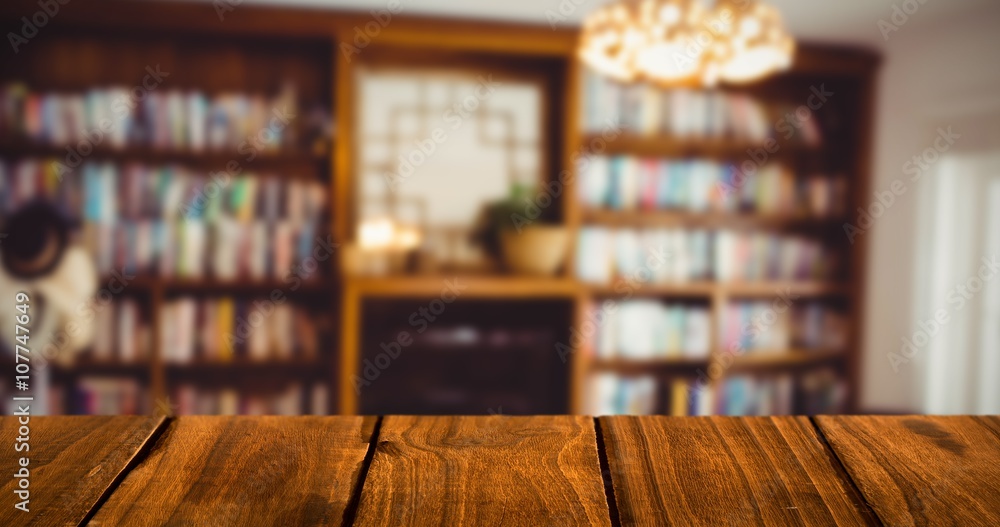 Composite image of wooden table Composite image of wooden table
