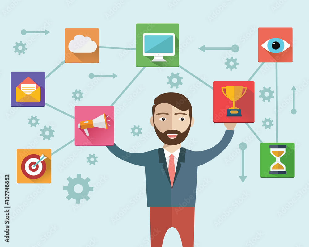 Customer Relationship Management - vector illustration Customer Relationship Management - vector illustration