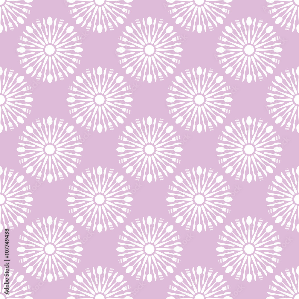 Seamless Cafe Utensil Pattern Seamless Cafe Utensil Pattern