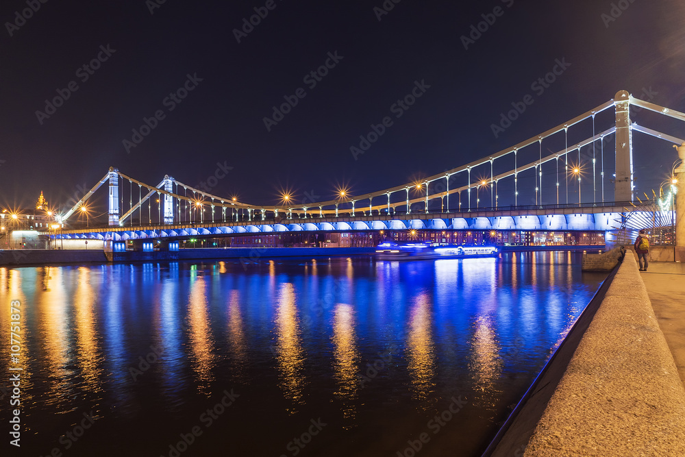 Crimean bridge night view