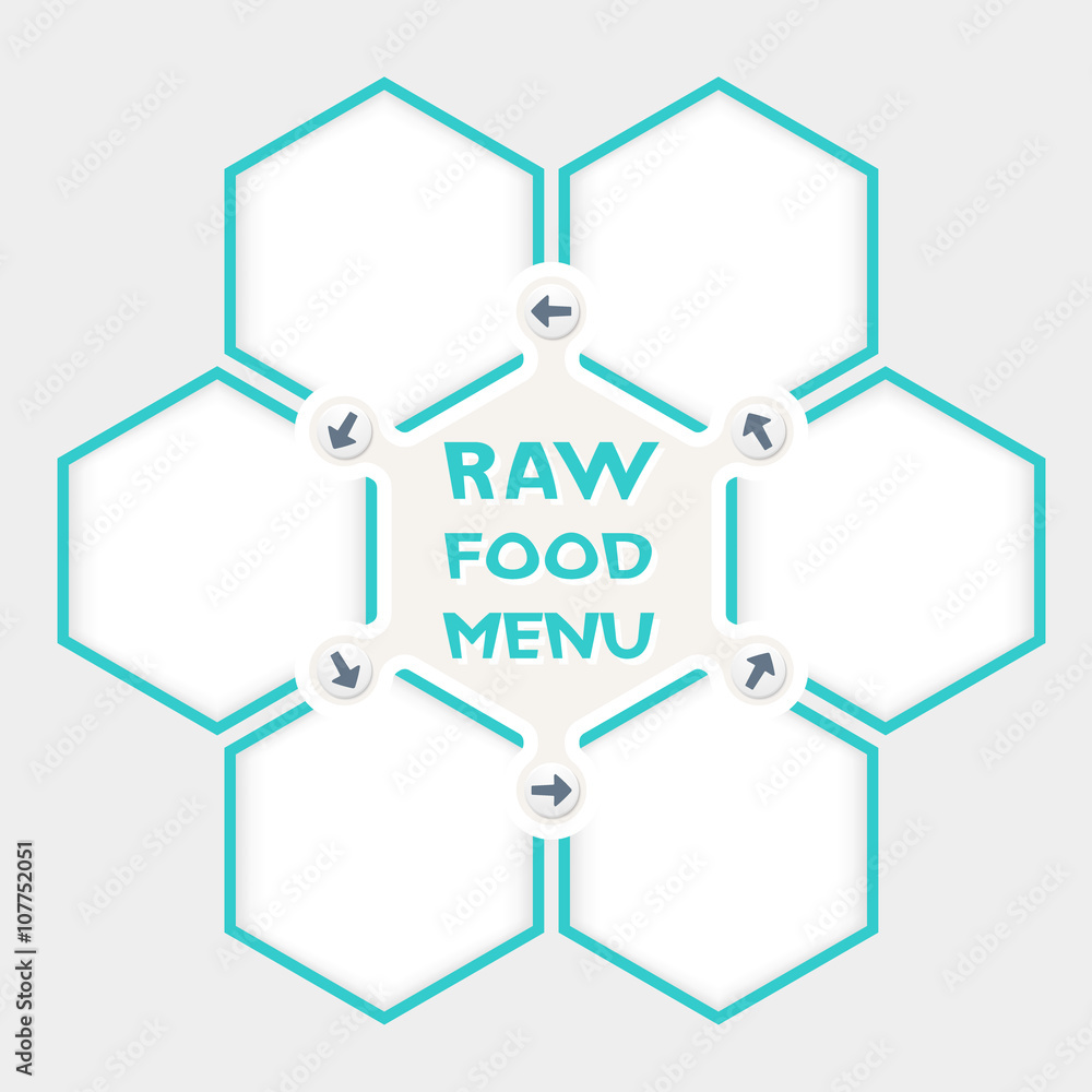 Abstract hexagons for your text and raw food menu headline Abstract hexagons for your text and raw food menu headline