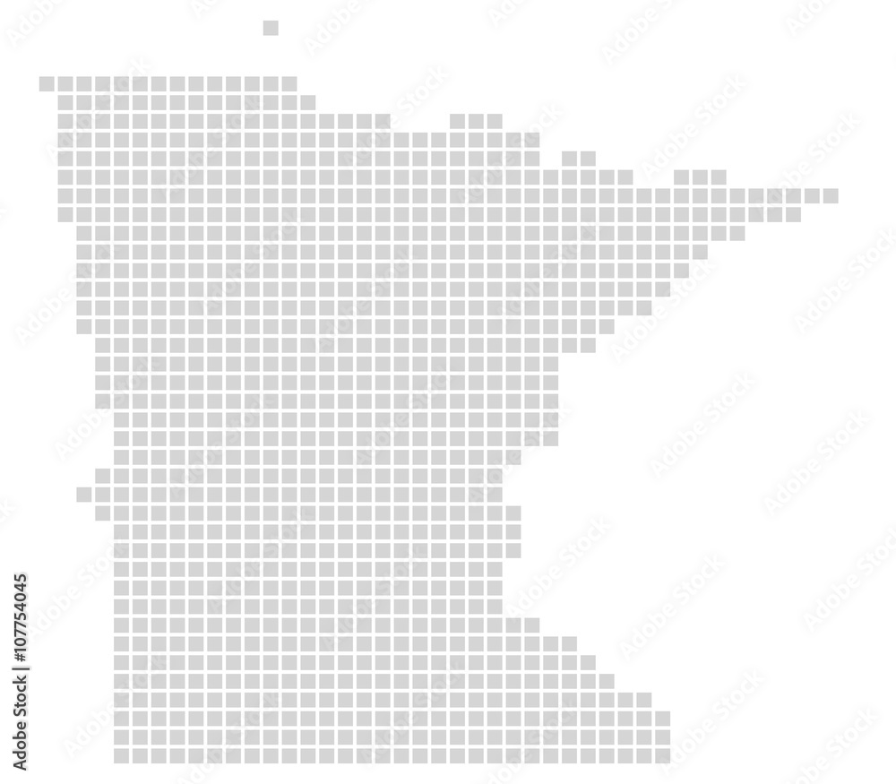 Pixelkarte Bundesstaat USA: Minnesota