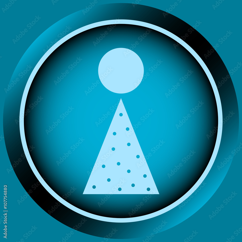 Icon blue woman sign Icon blue woman sign