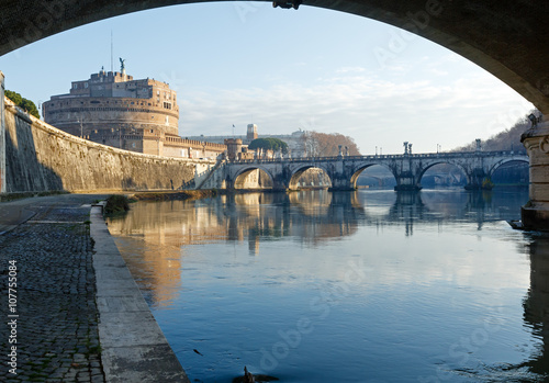 Rome city morning view, Italy.