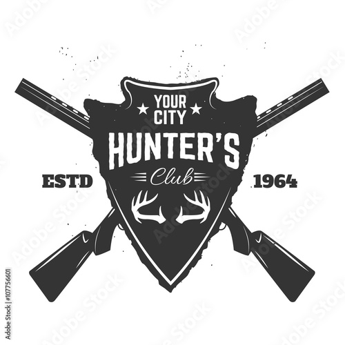 Hunter's club label template