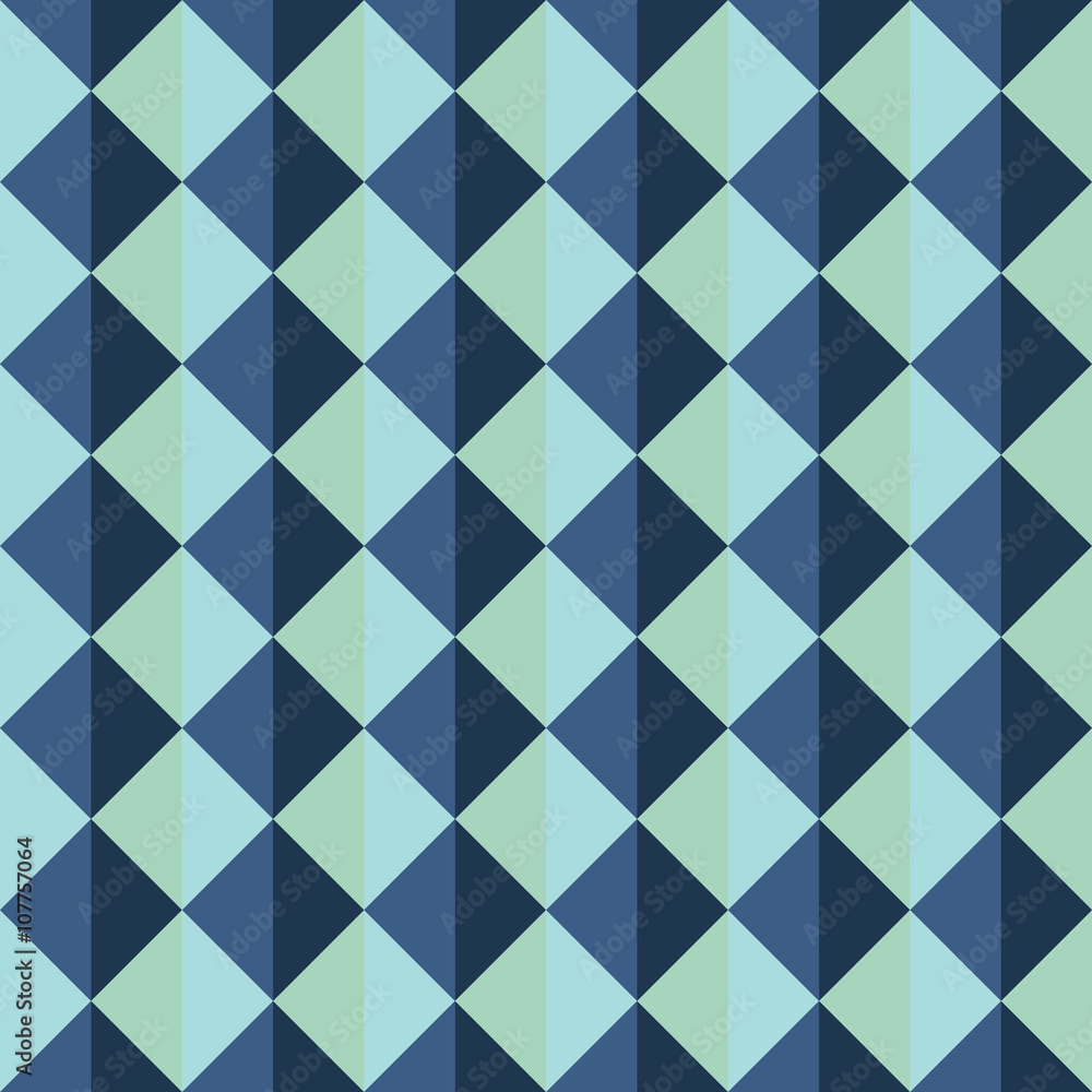 Seamless pattern of triangles with different shades of blue Seamless pattern of triangles with different shades of blue