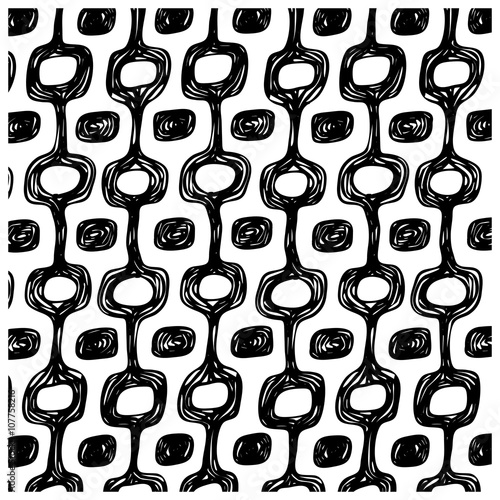 Black and white wave pattern inspired by Ipanema beach pavement in Rio de Janeiro