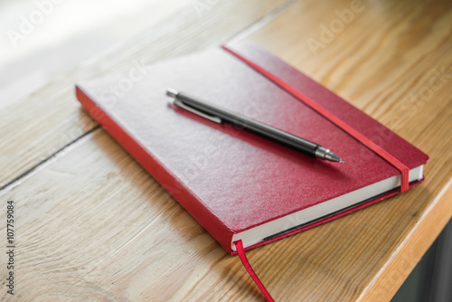 Blank catalog, magazines,book mock up on wood background