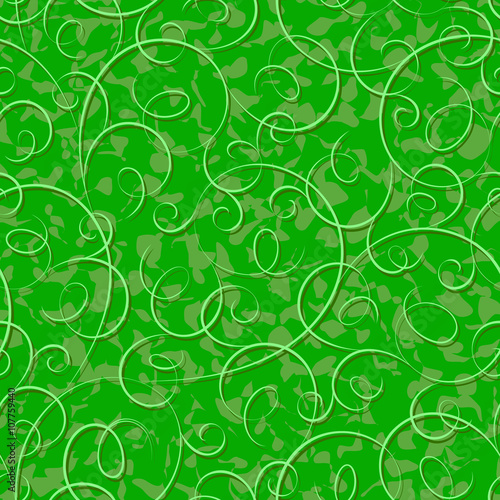 Seamless abstract liana twisted tendril background