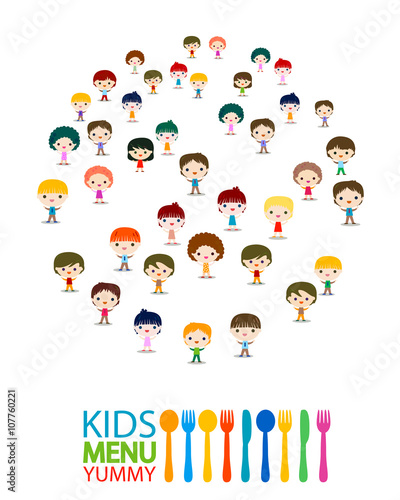 menu kids background