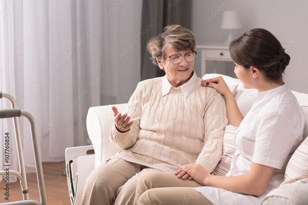 Talking with patient Talking with patient