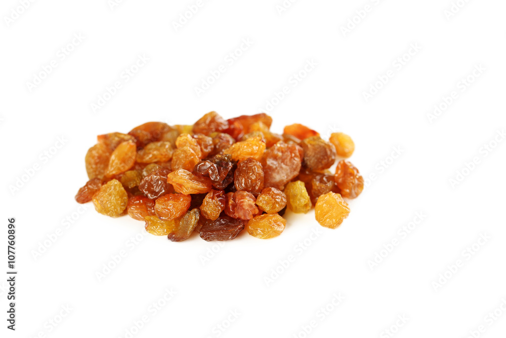Dried raisins isolated on a white Dried raisins isolated on a white