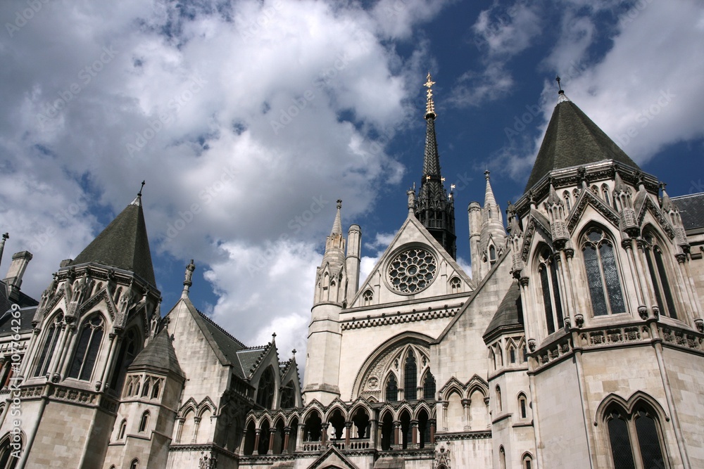 Royal Courts of Justice in London, UK
