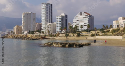 summer day spain tourist bay place calpe beach 4k
