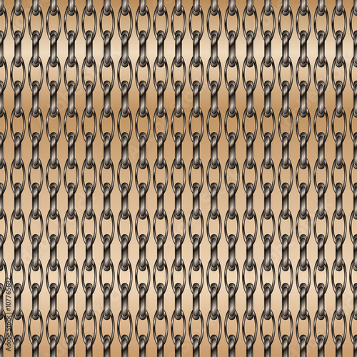 Decorative vector brown background - chain pattern 