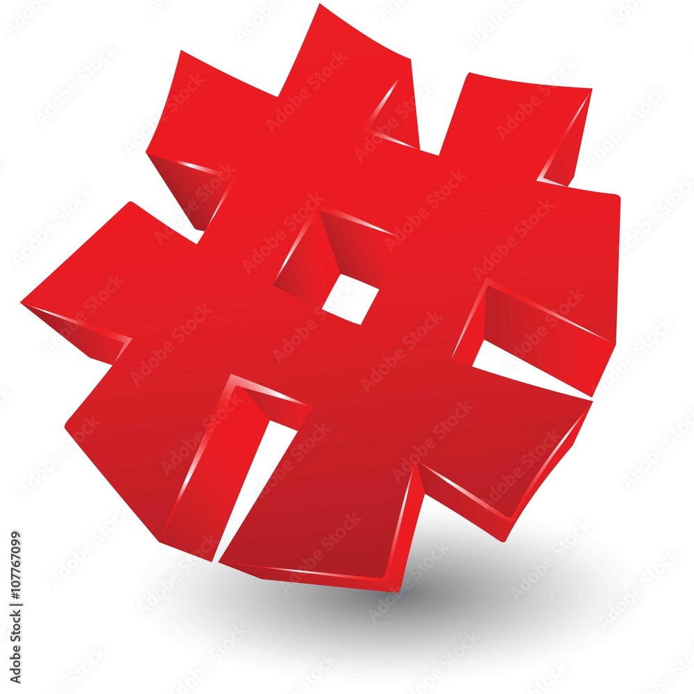 Obraz premium hastag icon