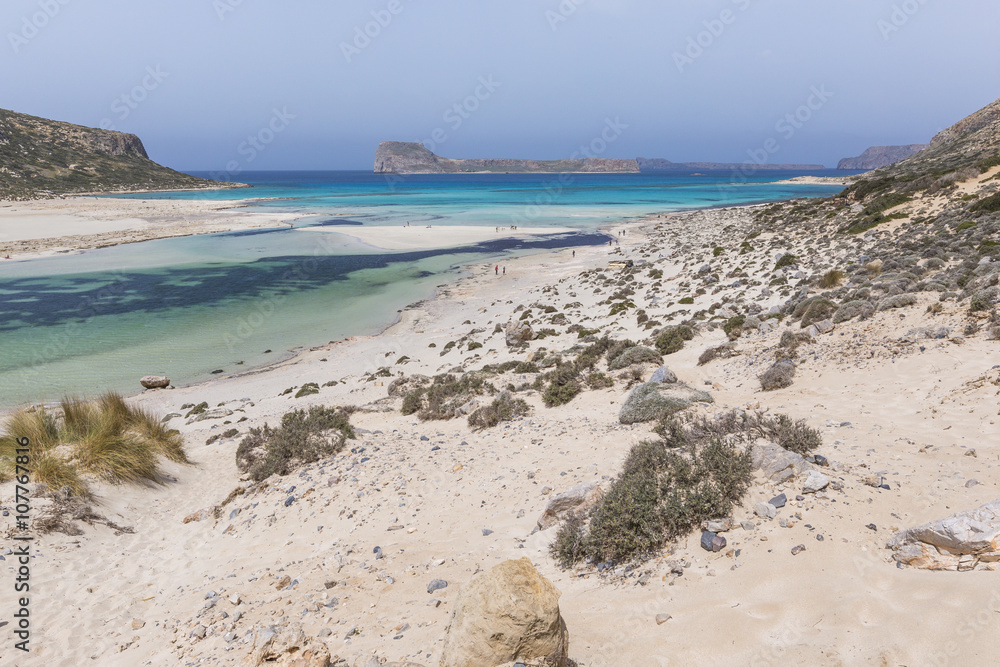 Balos bay at Crete island in Greece. Area of Gramvousa.