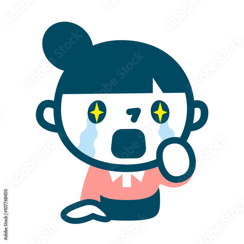 感動の涙を流すOL女子
