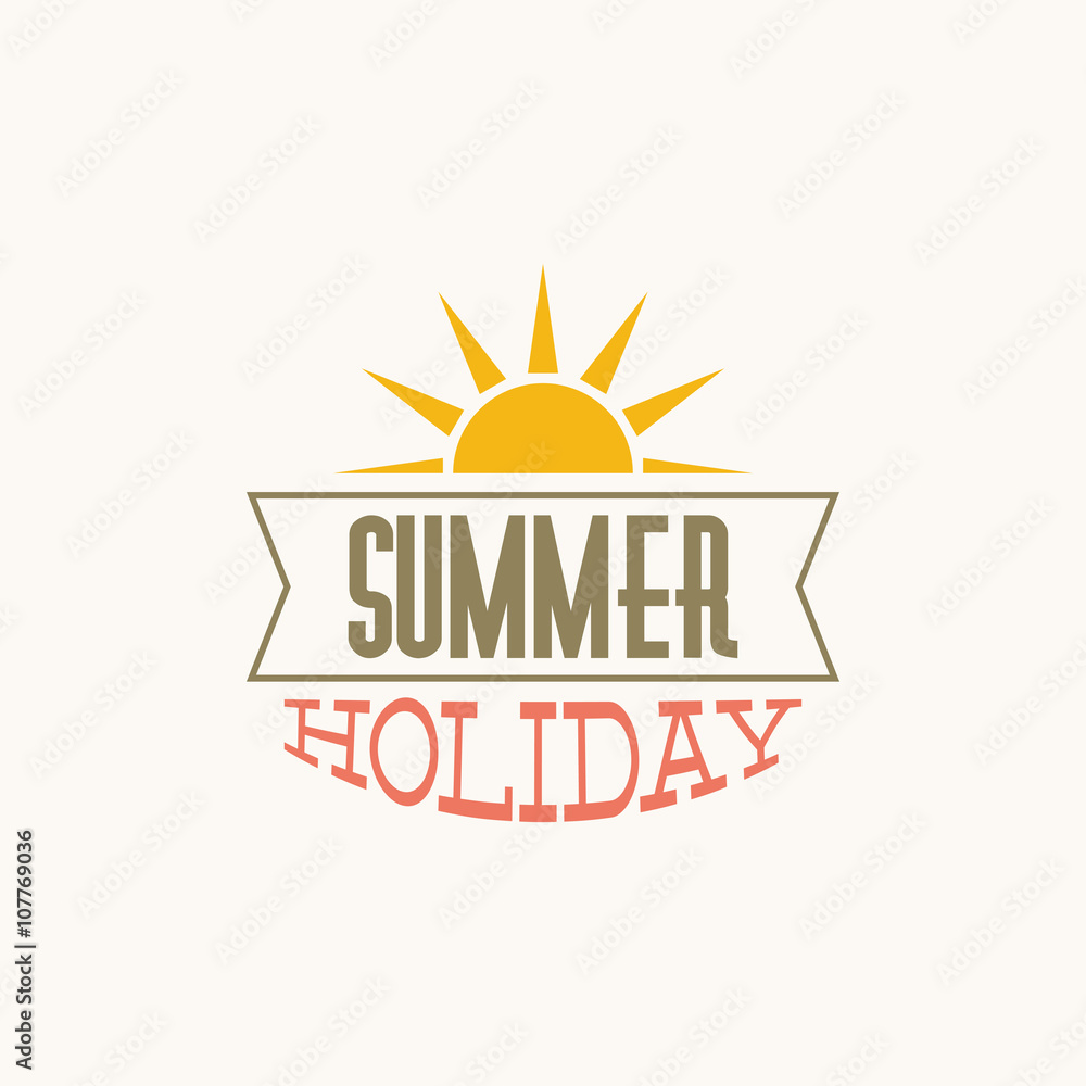 Summer Vacation label Summer Vacation label