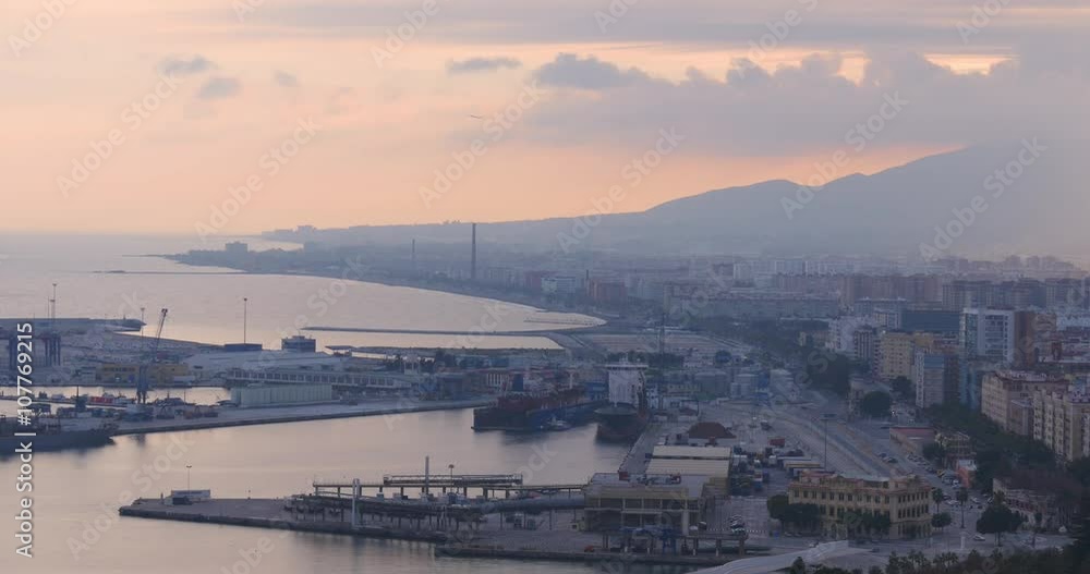 malaga city bay coastline sunset city sky view 4k
malaga city bay coastline sunset city sky view 4k