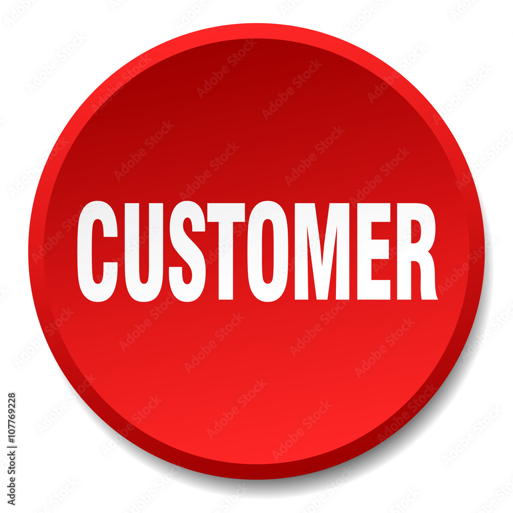 customer red round flat isolated push button customer red round flat isolated push button