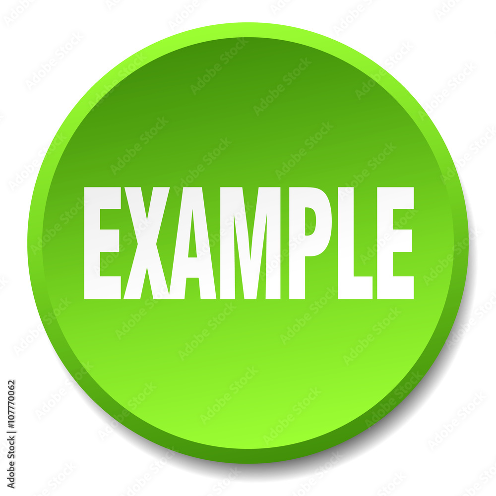 example green round flat isolated push button example green round flat isolated push button