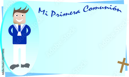 My first communion card
